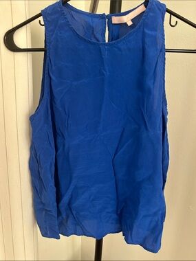 Hutch 100% Silk Blue tank